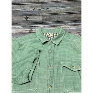 Woolrich Short Sleeve Button Down Double‎ Pocket Green XXL 2XL